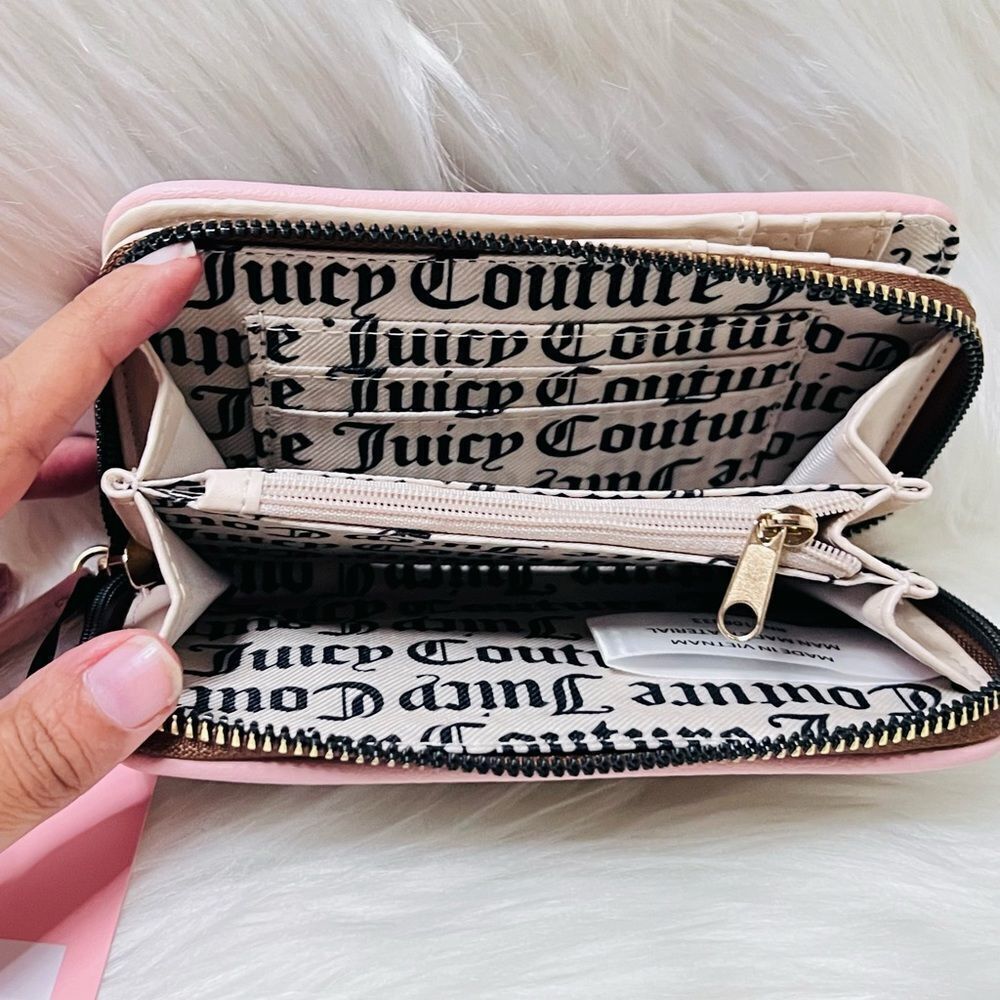 Juicy Couture Beigh with Pink Spring Fling Multicompartment Bifold - Picture 5 of 5